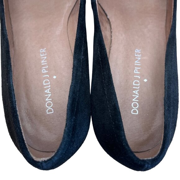Donald J Pliner Women’s Black Kid Suede Jevi-KS Block Heel Pumps Size 6.5M - Picture 5 of 10